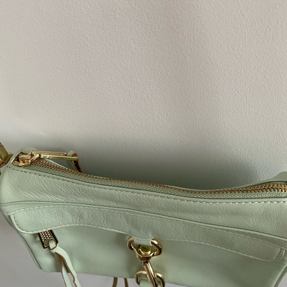 Rebecca Minkoff Mini Mac Crossbody Bag In Aloe - Picture 5 of 12